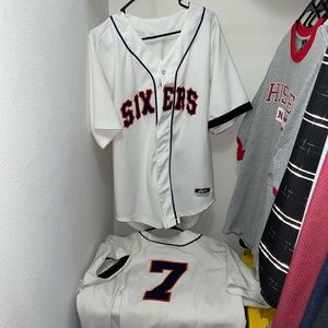 VINTAGE 2 Wilson Sixers Jerseys